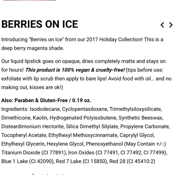 Just One❣️"BERRIES ON ICE" Jeffree Star Lipstick!! - Picture 3 of 8